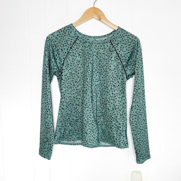 All in Motion Turquoise Animal Print Rash Guard - Picture 3 of 7